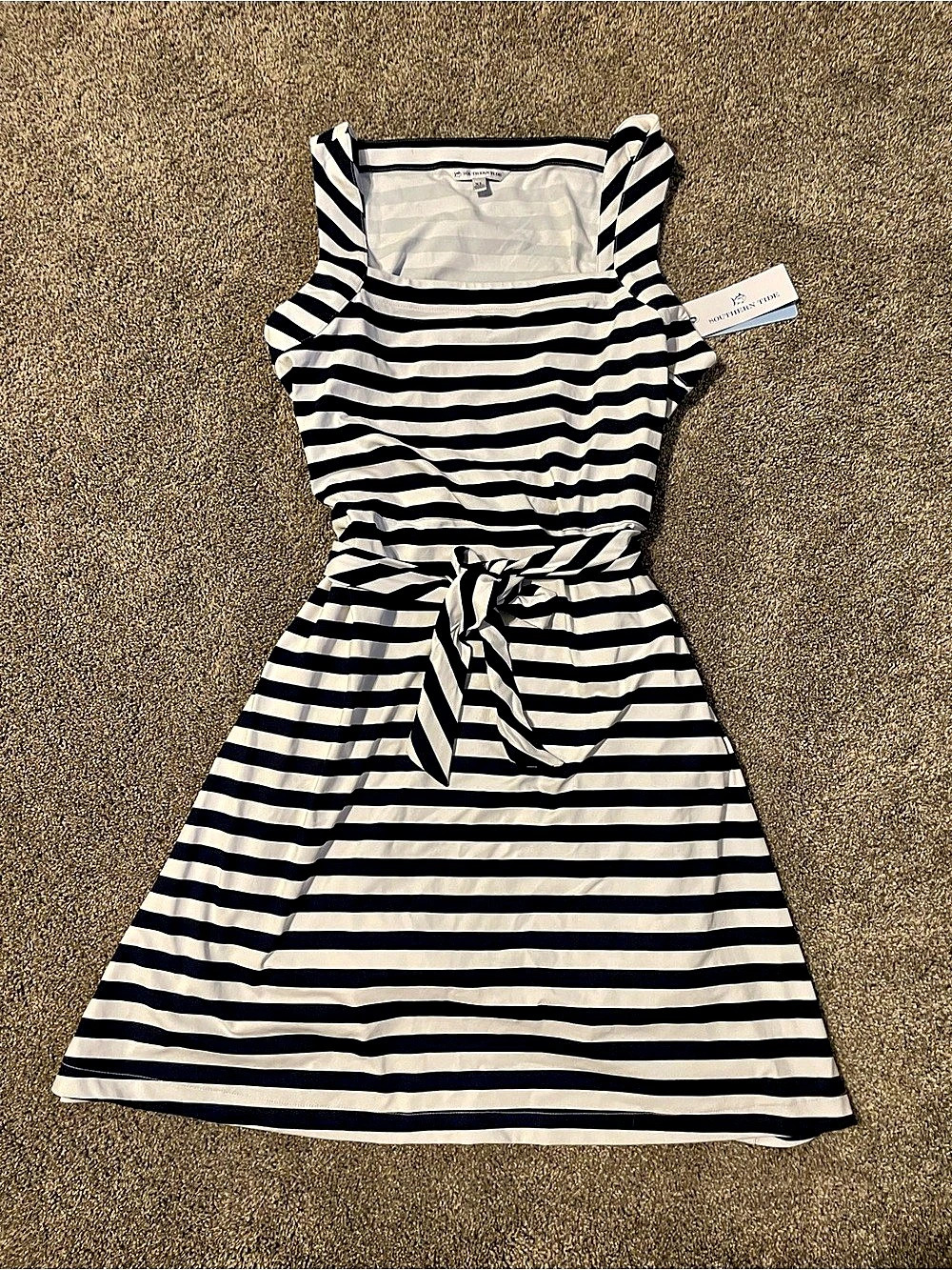 Southern Tide Nautical Navy Lara Performance Dress XL NWT